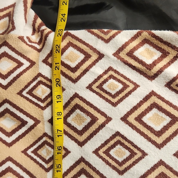 Geometric print fall colorway  button-down oversized grandpa cardigan sweater - Picture 9 of 10